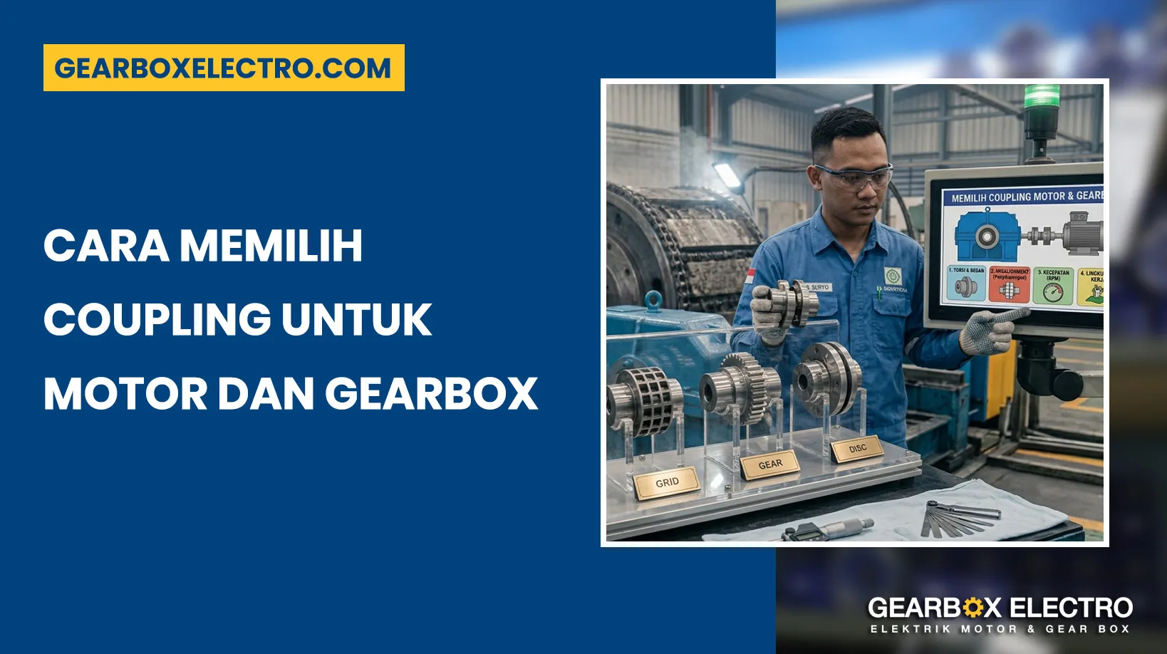 coupling untuk motor dan gearbox